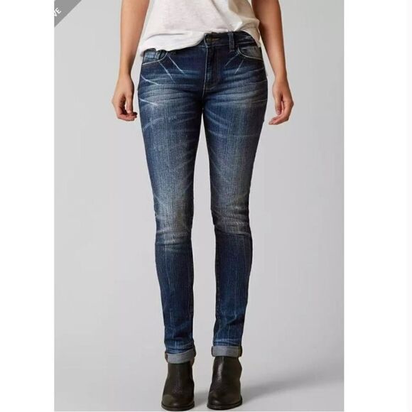 Rock Revival Remix Vintage Blue Mid Rise Skinny Jeans - Picture 1 of 12